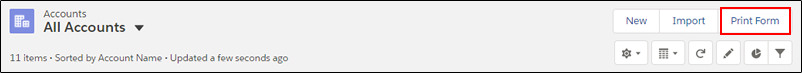 Example of placing a button (Lightning Experience)