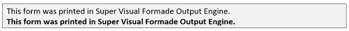 Output example for Microsoft Excel