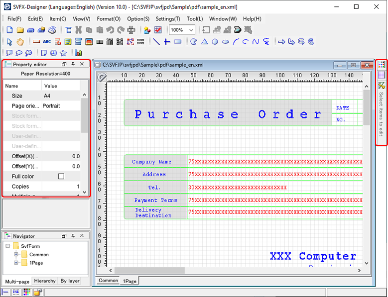 Initial window state - Docked state (left) and tab state (right)
