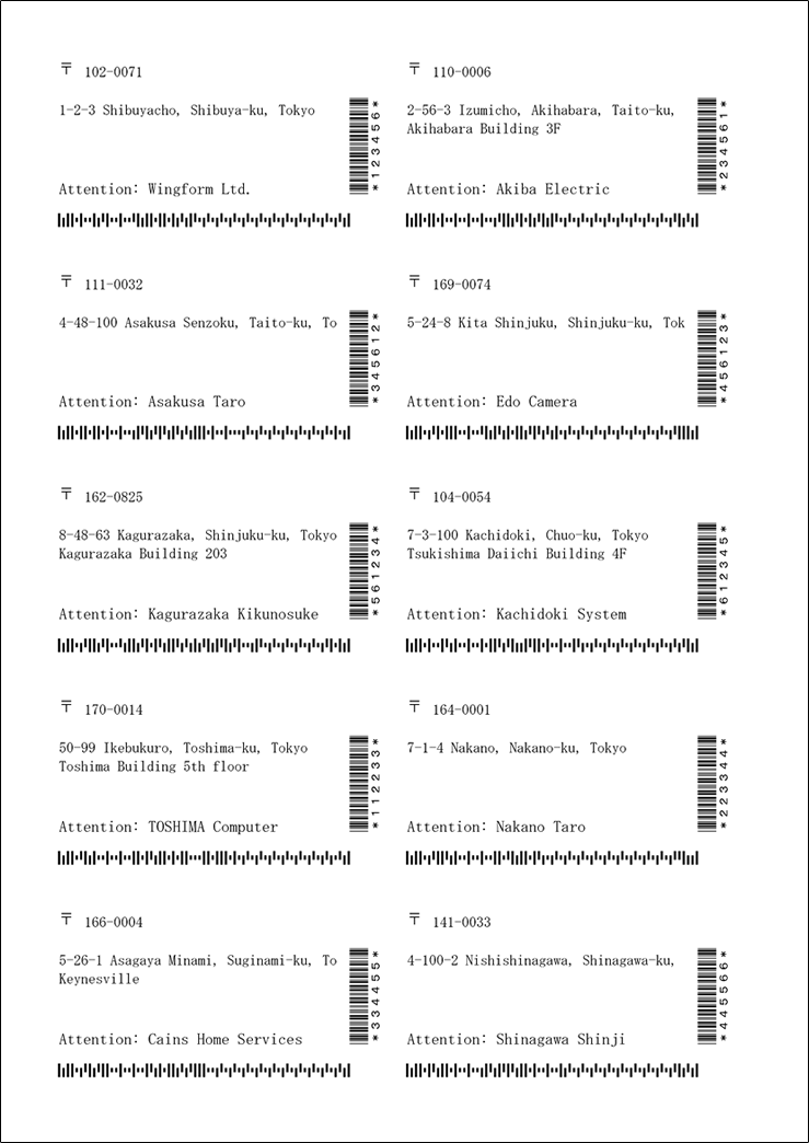 Address labels