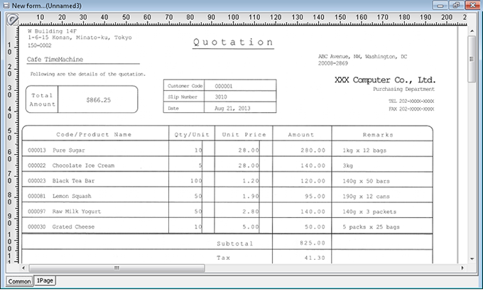 Form image displayed in high quality